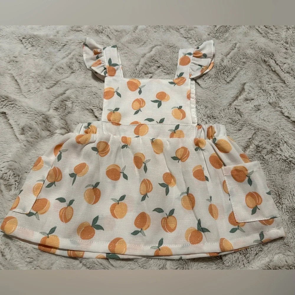 Nicole Miller Peach Print Toddler Kids Dress